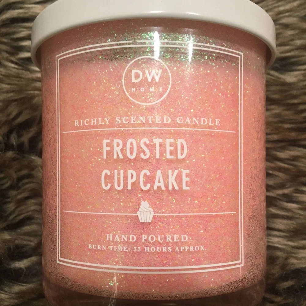 DW Home Sparkle Candle Bundle Frosted Cupcake & Brilliant Rainbow NWOT